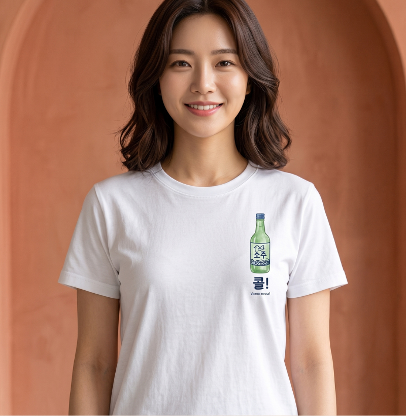 Camiseta Snack & Chimaek" (Lanchinho da Madrugada - feminina)