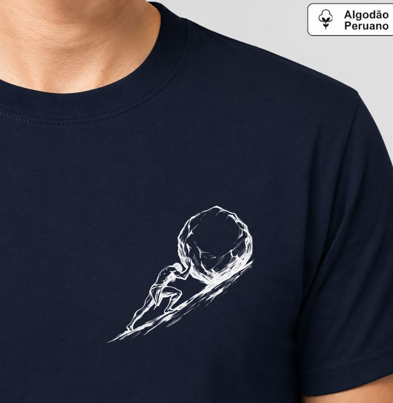 Sísifo — O Peso do Absurdo - Camiseta Algodão Peruano