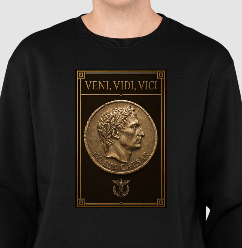Veni, Vidi, Vici — César - Suéter Moletom
