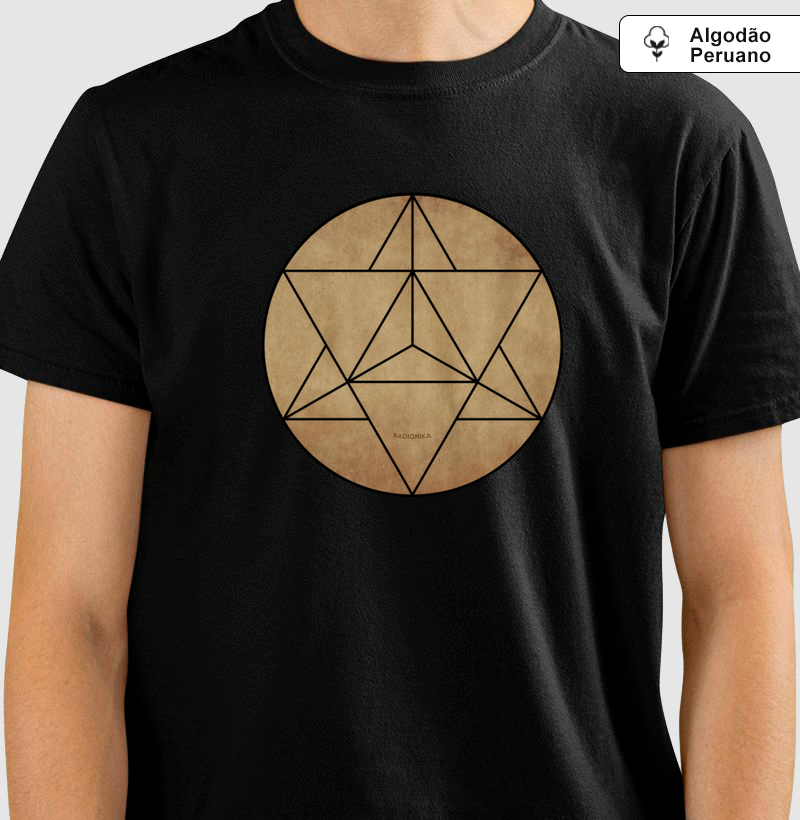 Camiseta Premium Merkabah –Proteção Vibracional – Algodão Peruano Unissex