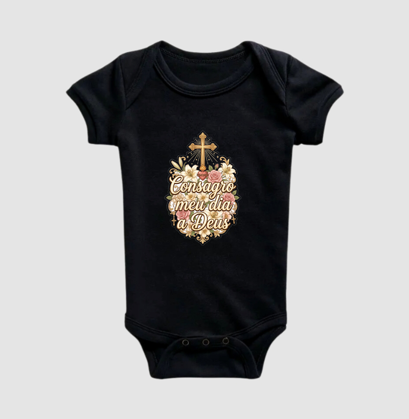 Consagro meu dia a Deus - Body Infantil