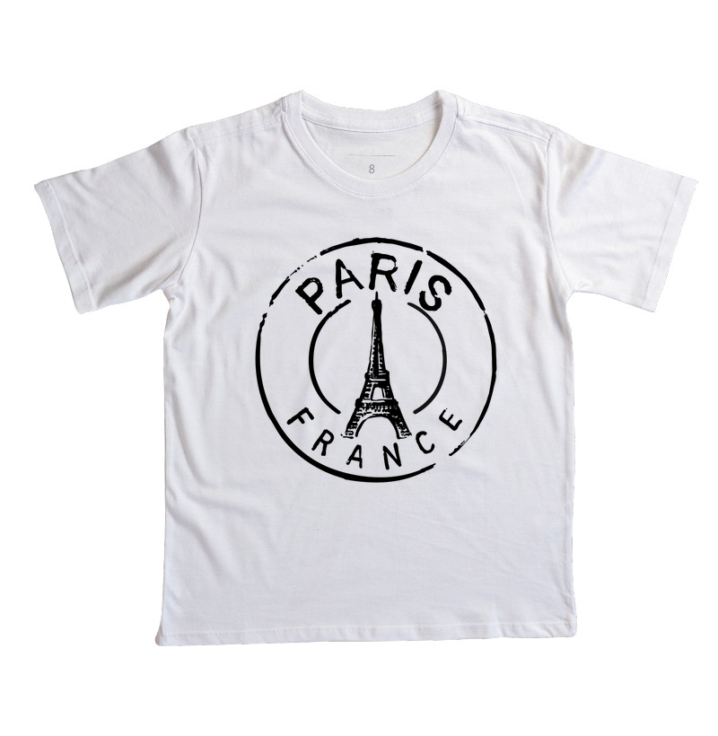 Camiseta Viagem - Carimbo Paris Torre