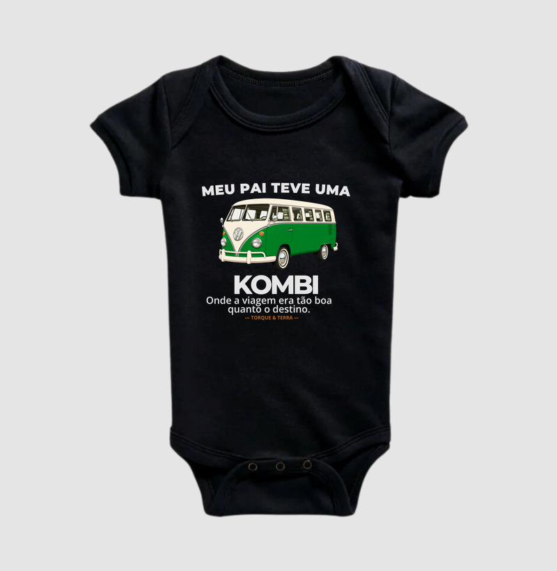 Meu pai teve uma - KOMBI - verde com off-white