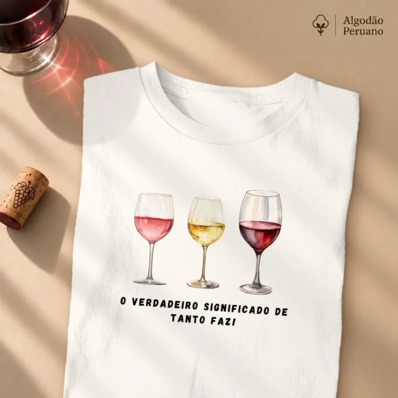 Camiseta Vinho - Tanto Faz
