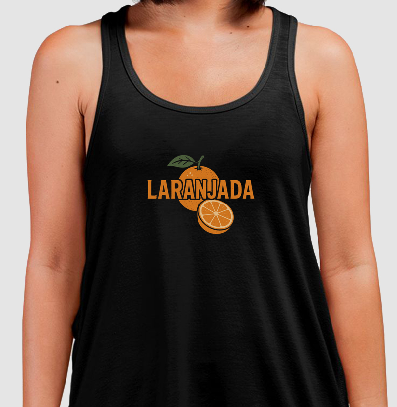 Regata Laranjada! Coleção Baianês. Unissex. Algodão Premium