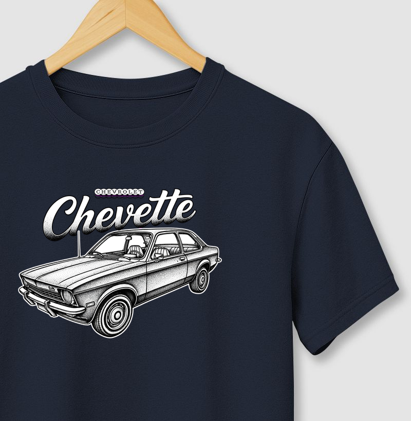 Chevrolet Chevette Tubarão Lateral - Clássico Anos 70 Pontilhado