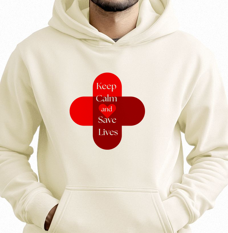 Hoddie Moletom Keep Calm and Save Lives