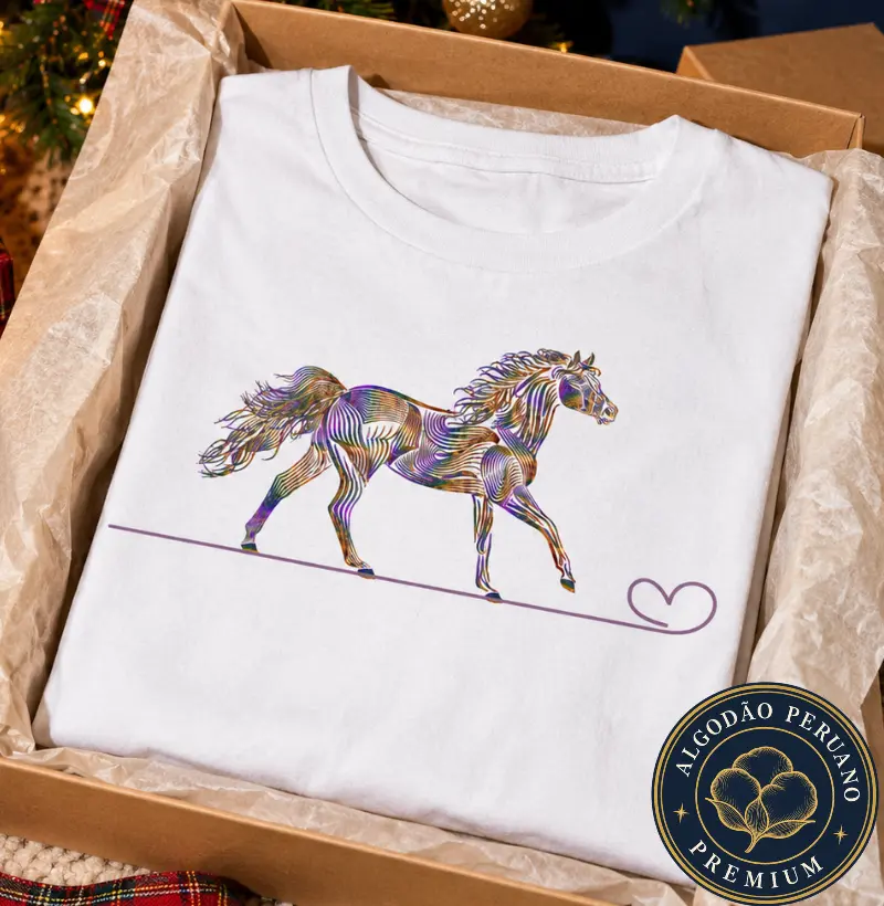Horse Love PREMIUM - Camiseta Algodão Peruano