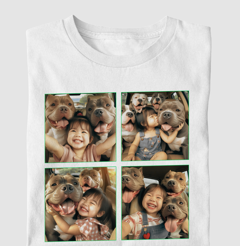 Pits dando carinho a garotinha