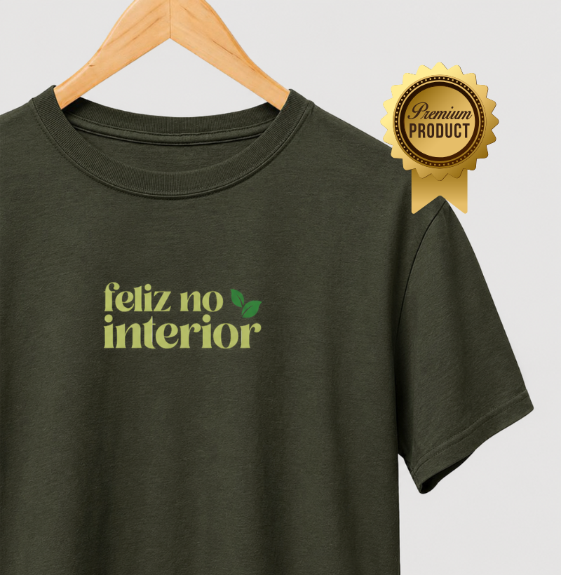 Feliz no interior (algodão peruano)