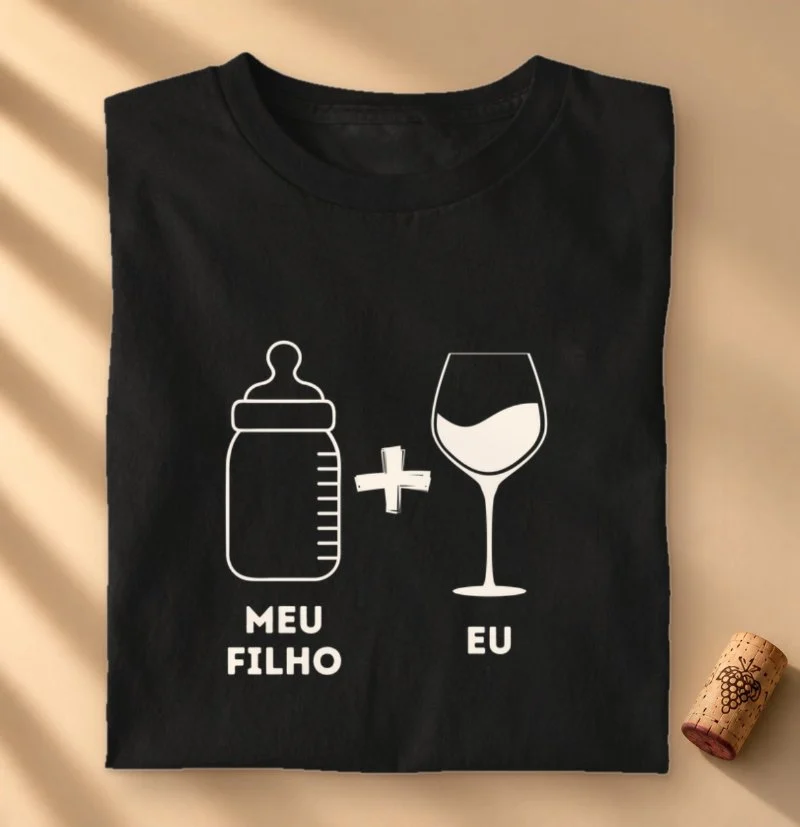 Camiseta Vinho - Meu Filho e Eu - Camiseta