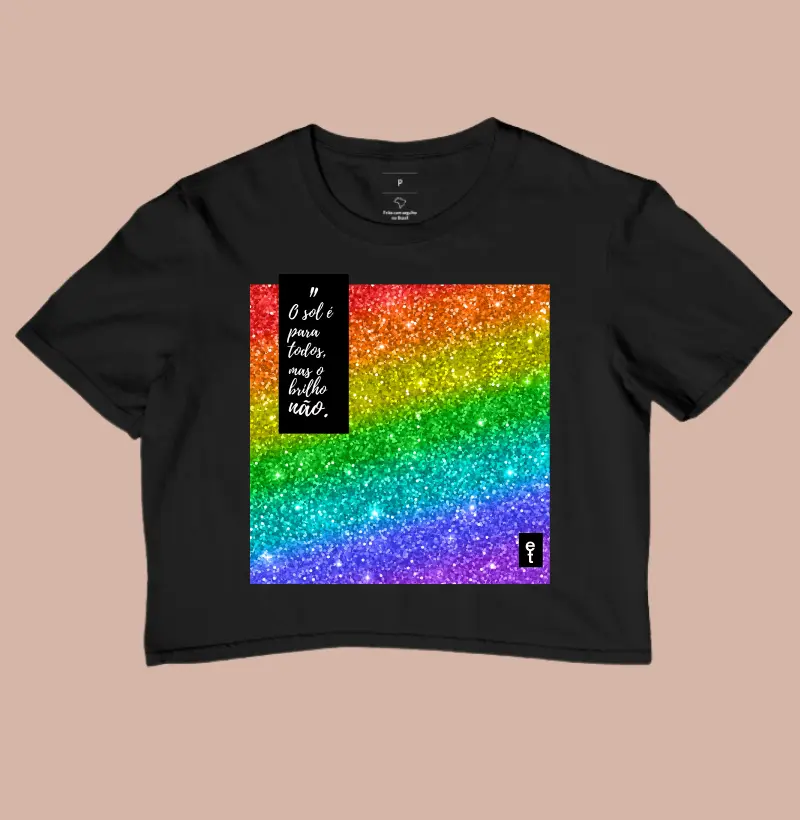 Camiseta Cropped Brilho 