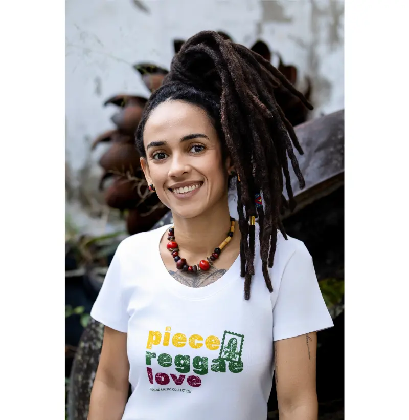 Camiseta Piece. Reggae. Love. Coleção Reggae.  Masculino e feminino. Algodão Peruano.