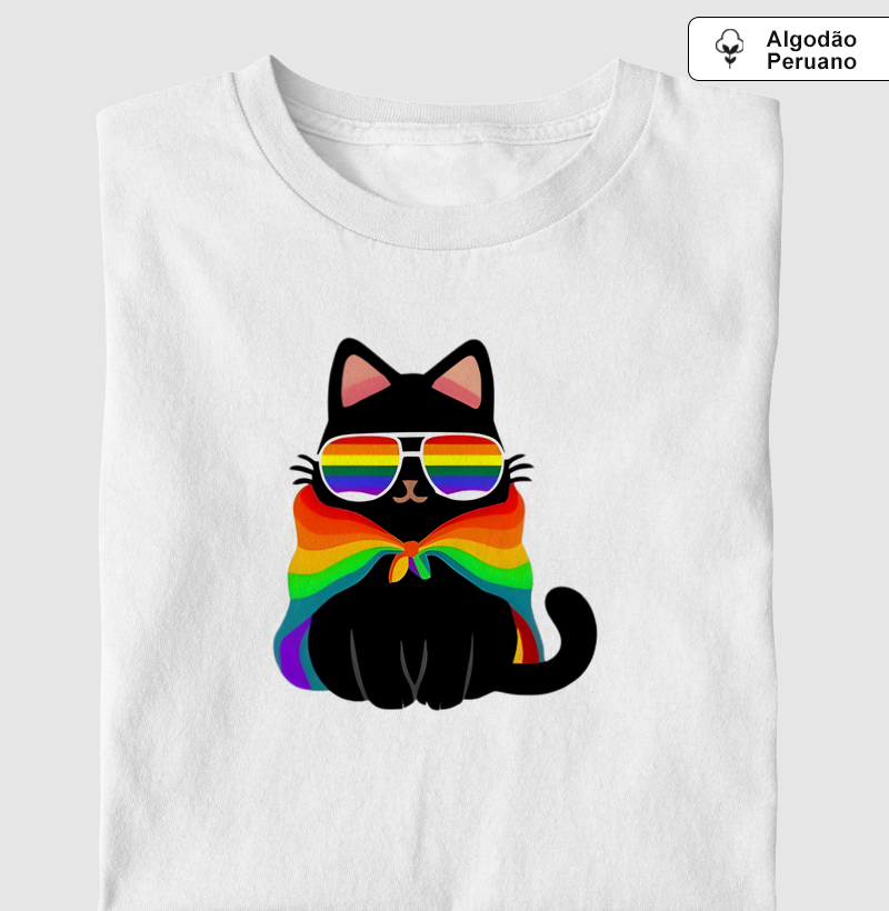 Camiseta lgbtcat Algodão Peruano