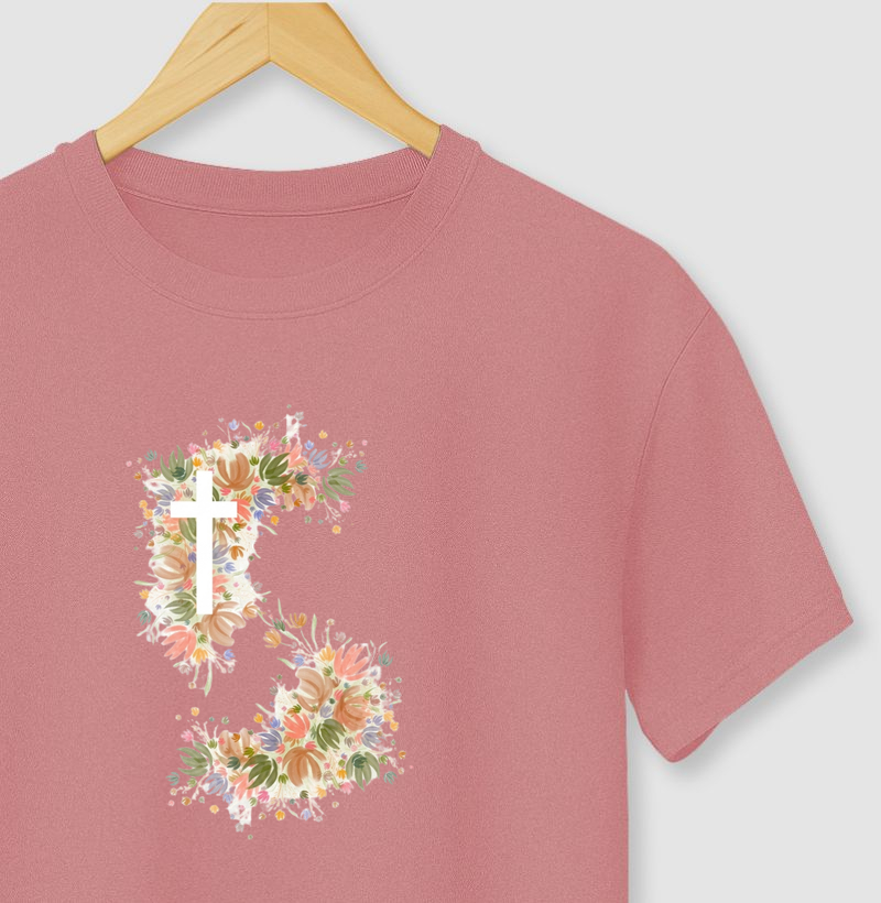 Camiseta Fé em Flor