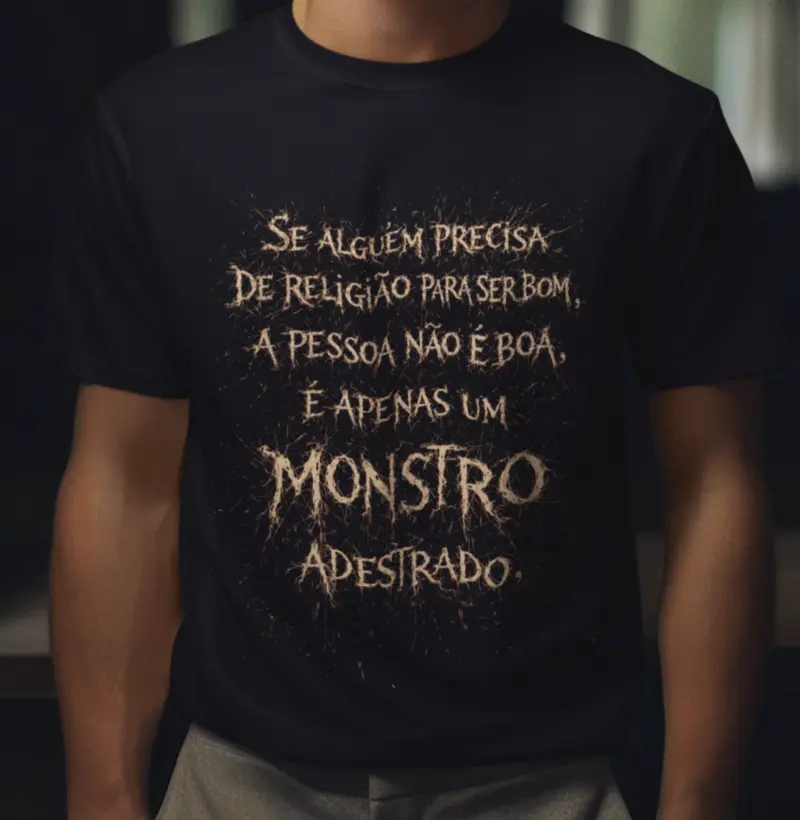 Se alguém precisa de religião para ser bom, a pessoa não é boa, é apenas um monstro adestrado.