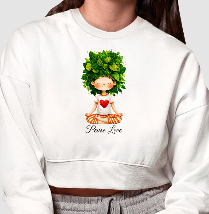 Camiseta Pense Leve - Cropped Moletom