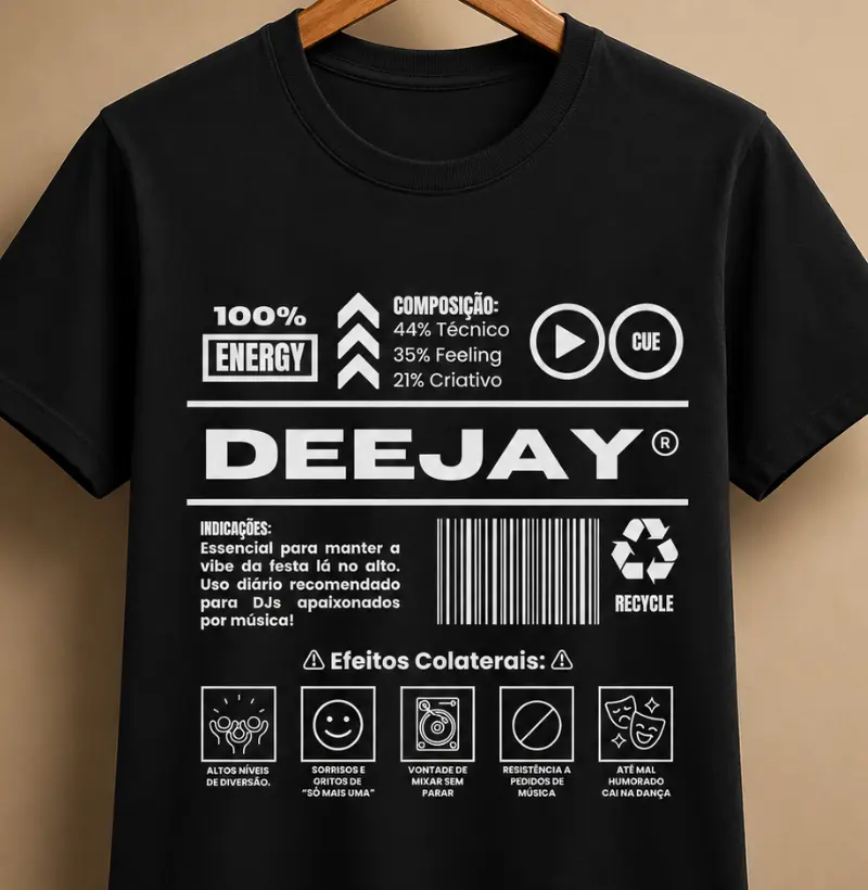 DJ: Uso contínuo pode causar efeitos colaterais! 🎧🔥