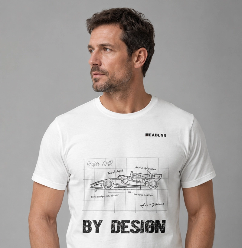Camiseta "By Design" inspirada em Adrian Newey