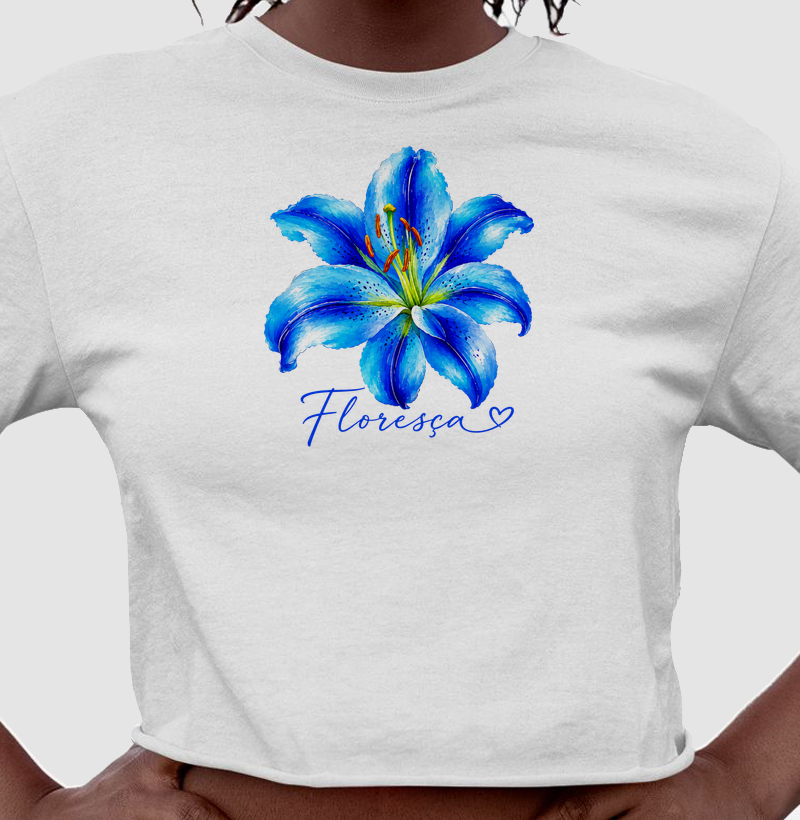 Camiseta Floresça Blue