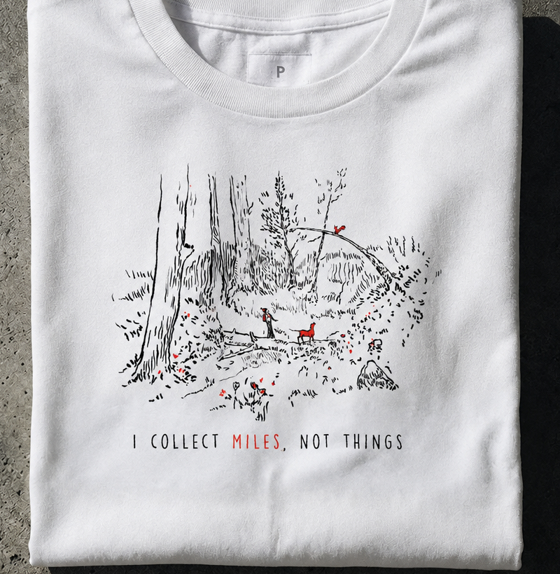 I collect miles, not things · Algodão Peruano