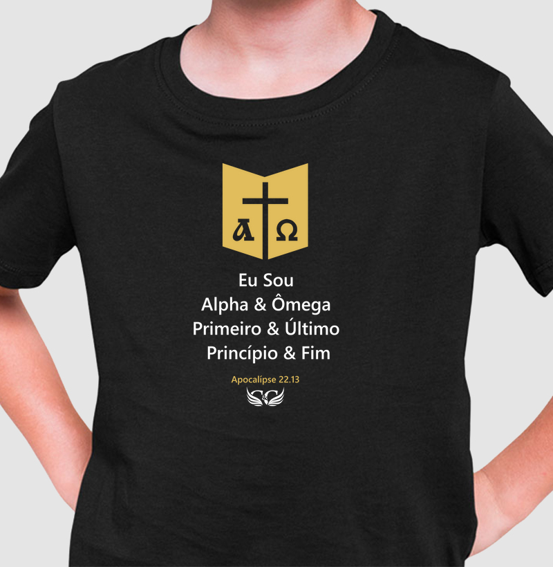 Camiseta Infantil Personalizada Eu Sou o Alpha & Ômega