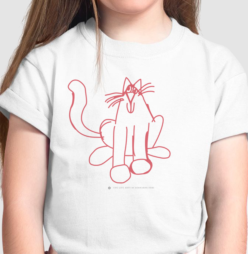 Camiseta Infantil O Gato by Bernardo Yori