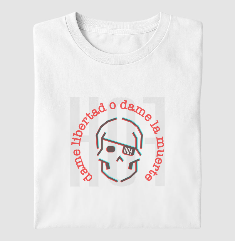 Camiseta Masculina Estampada 100% Algodão premium Hall of Fame – dame libertad o dame la muerte