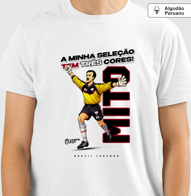 Camiseta algodão peruano - Mito Tricolor