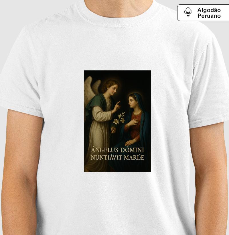 Camiseta Algodão Peruano Angélus Dómini nuntiávit Maríae