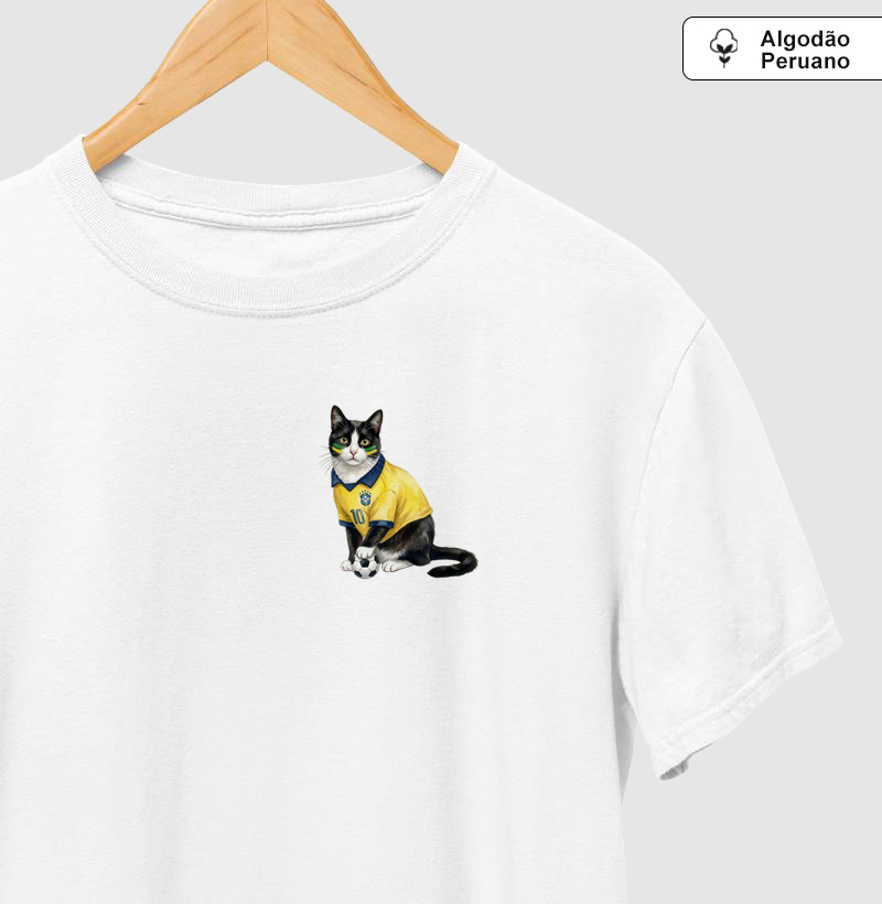 SRD - Gato Frajola - Copa do Mundo - Camiseta Algodão Peruano