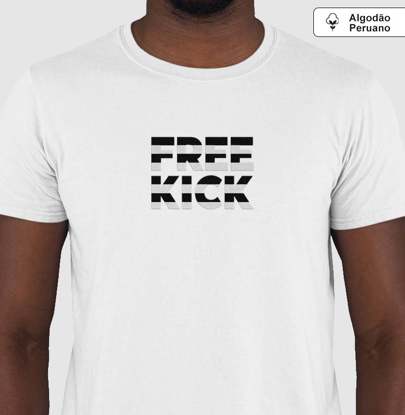 CAMISETA FREE KICK PRETO/BRANCO