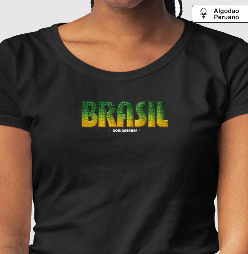 Camiseta BRASIL (feminina) - Camiseta Algodão Peruano