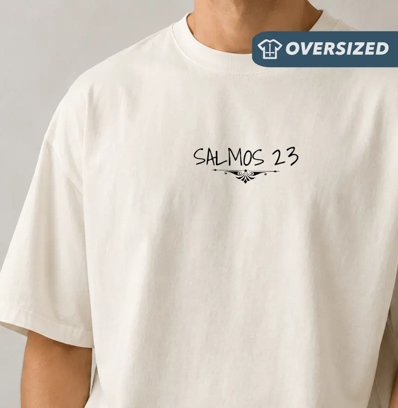 Camiseta Oversized Salmos 23 Central - Camiseta Oversized
