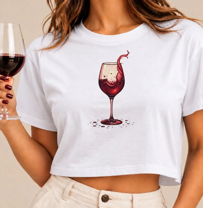 Camiseta A Dança do Vinho - Cropped