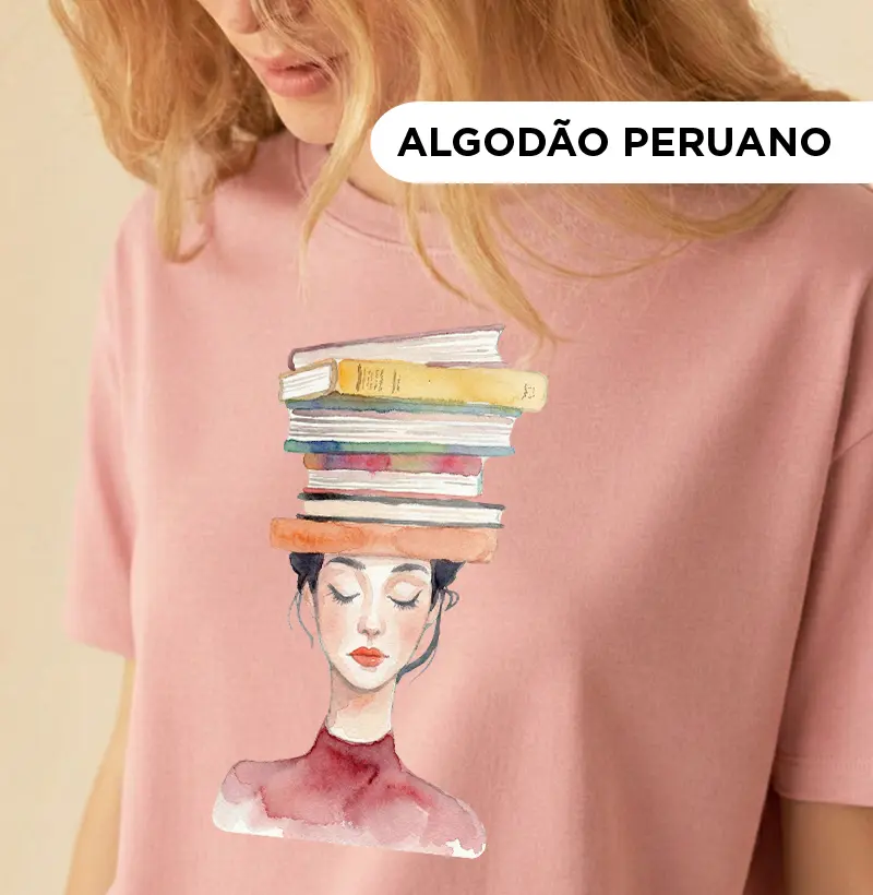Aquarela - Muitos livros na cabeça