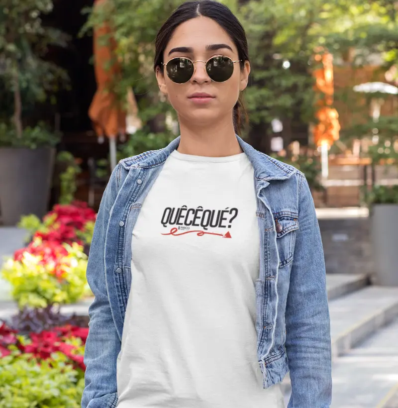T-Shirt Feminina Branca - Que Cê Qué
