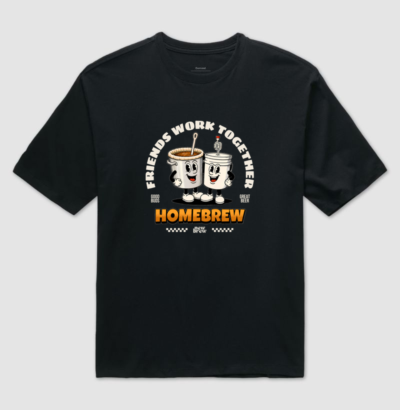 Friends Work Together - New Brew - Camiseta Oversized
