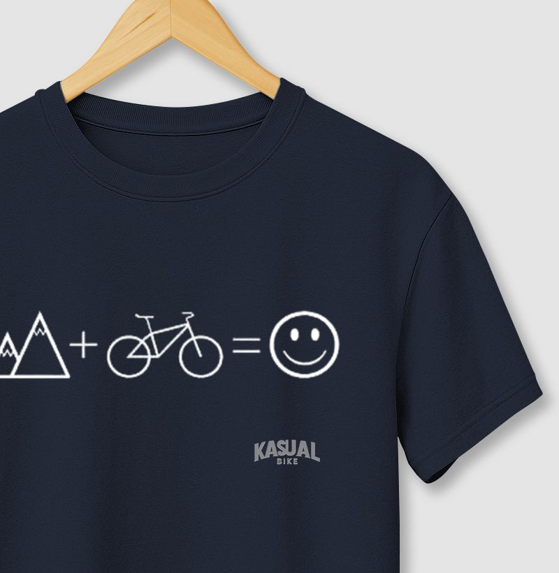 Camiseta Bike + Montanha = Felicidade