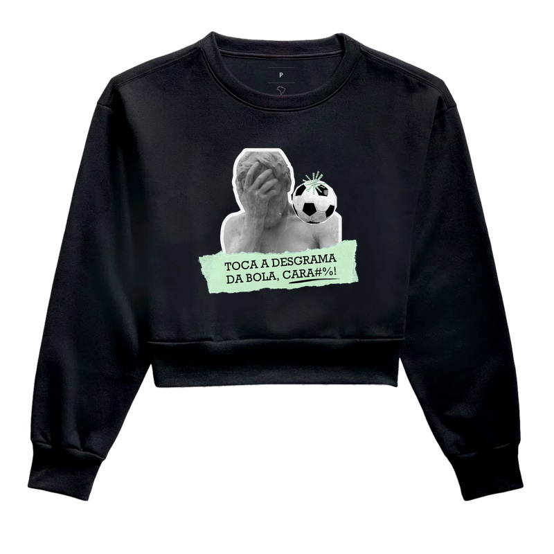 feminina de futebol estampa "toca a desgrama da bola" joga bonita
