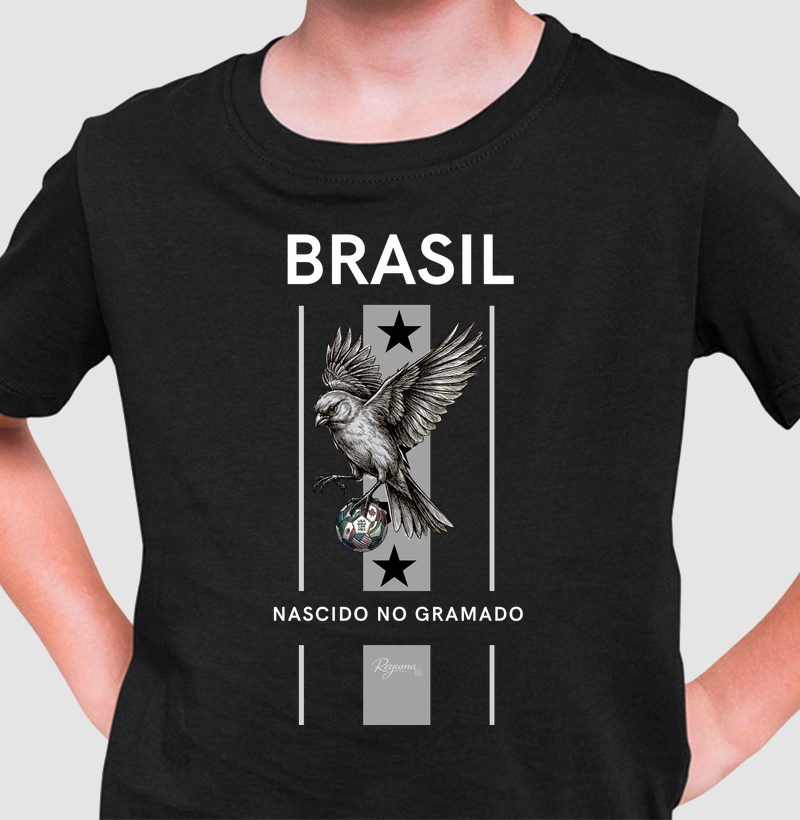 Camiseta Infantil, Menino, Menina, Juvenil Futebol “Seleção Brasileira” - Copa do Mundo - Algodão 100%