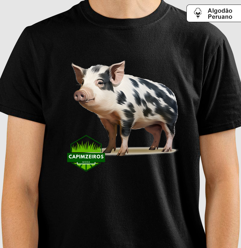 Camiseta Unissex Algodão porcoano Capimzeiros - Porcos & Leitões 7