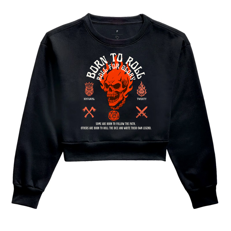 Born to Roll - Cropped Moletom