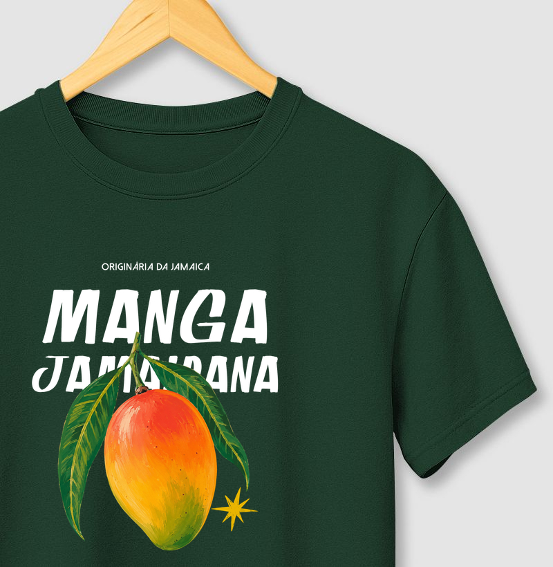 Camiseta Manga Jamaicana. Coleção Reggae.  Masculino e feminino. Algodão Premium.