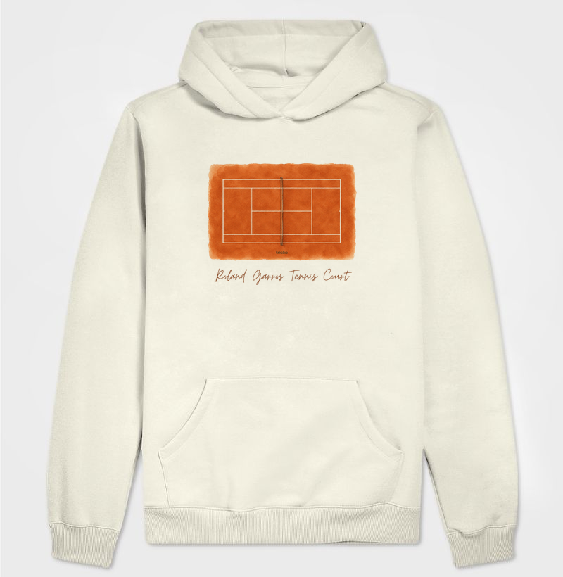 Roland Garros Tennis Court Moletom Hoodie