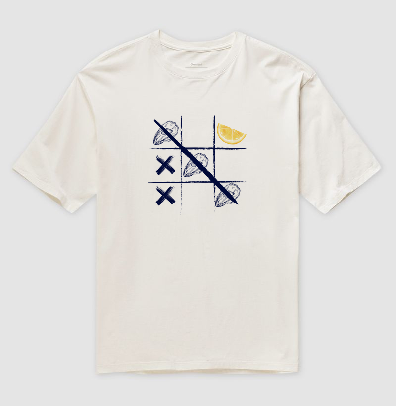Camiseta Oversized Tic Tac Oyster - Camiseta Oversized