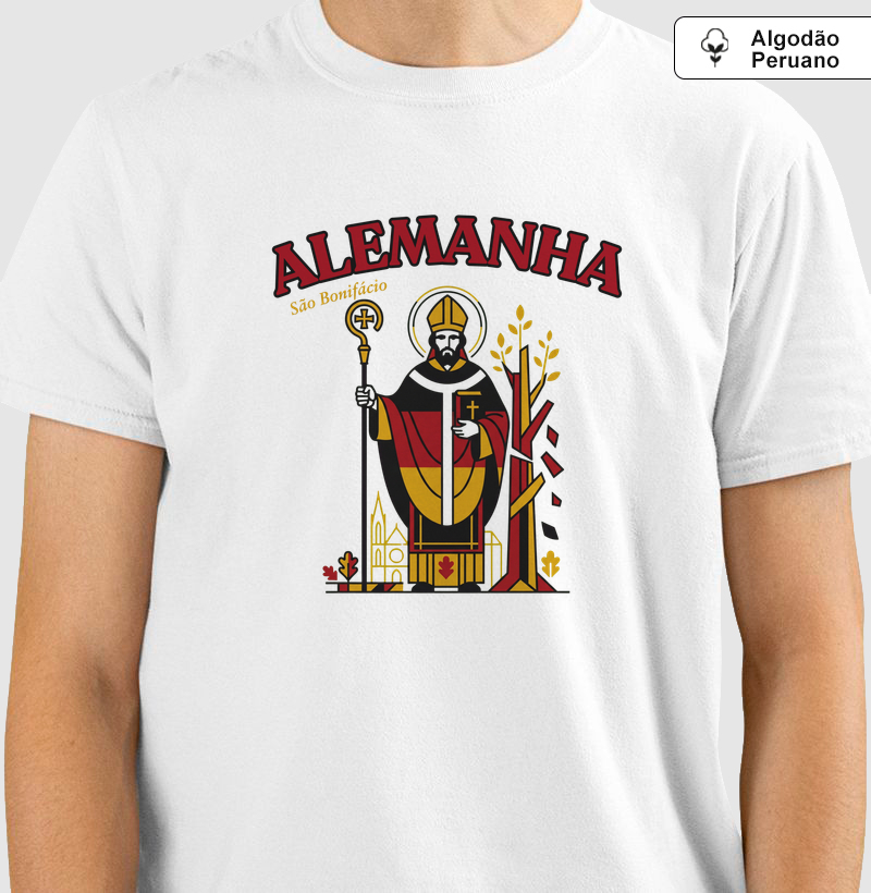 Camiseta Algodão Peruano Alemanha São Bonifácio