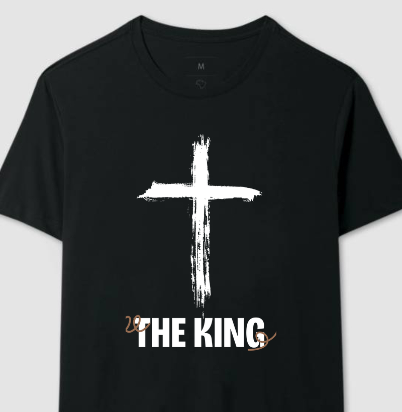 Camiseta Masculina CRUZ THE KING - Estampa Branca