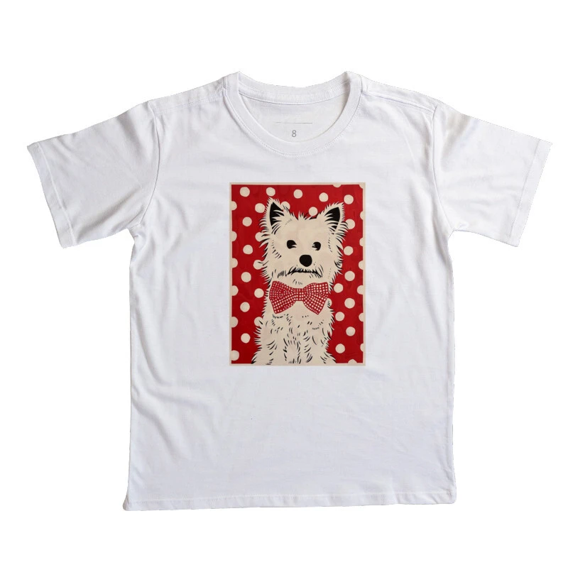 Polka Dot Tie Westie Kids