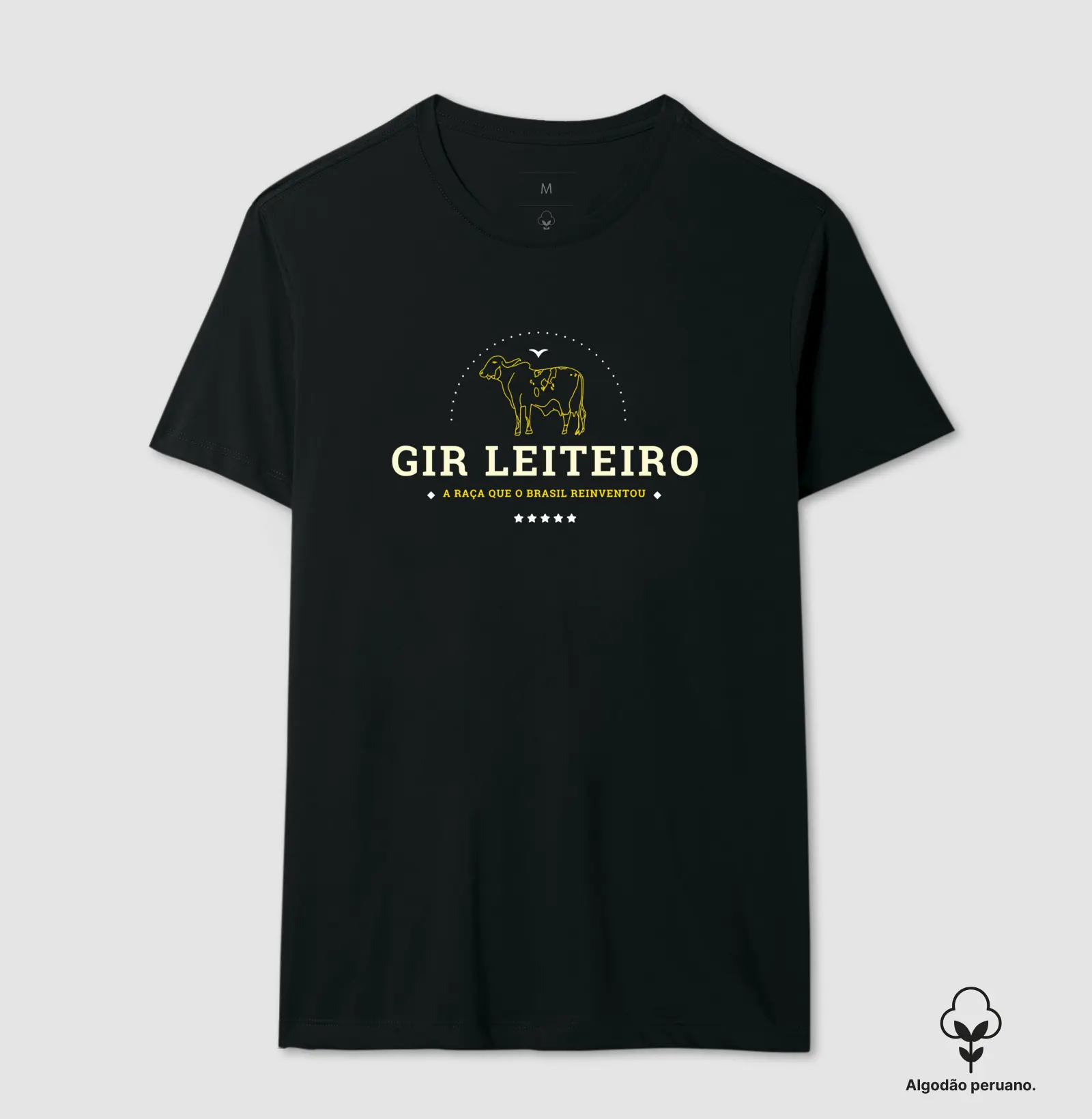 Gir Leiteiro - a raça reinventada no Brasil - Camiseta Algodão Peruano